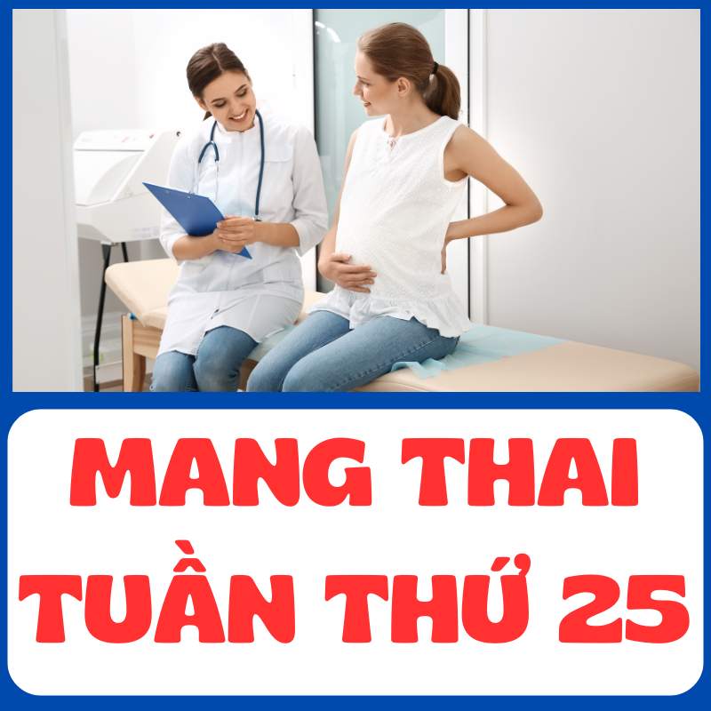 Mẹ bầu khám bác sĩ khi mang thai tuần thứ 25